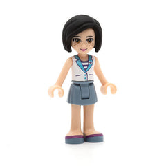 LEGO frnd128 - Friends Sandra (Sand Blue Skirt, White Vest over Striped Shirt)