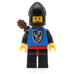 LEGO cas005 - Black Falcon (Black Legs with Red Hips, Black Chin-Guard, Quiver)