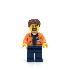 LEGO cty0895 -Miner (Equipment Operator with Beard, Reddish Brown Hair)