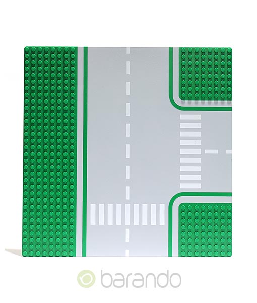 LEGO Straßenplatte 44343 Straße T-Kreuzung dk-grey Bauplatte Grundplatte City 