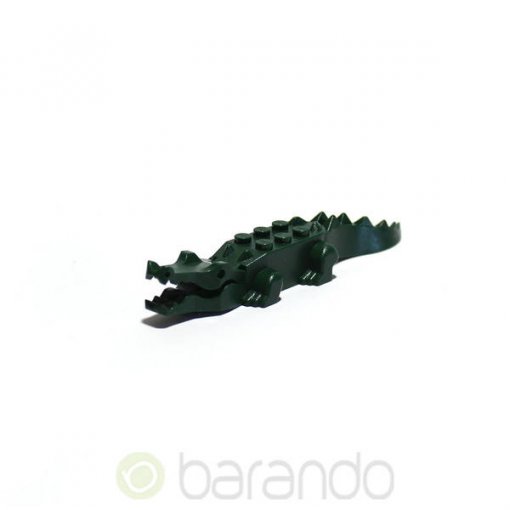 6026c01, Alligator / Crocodile with 8 Teeth - Complete Assembly, Dark Green