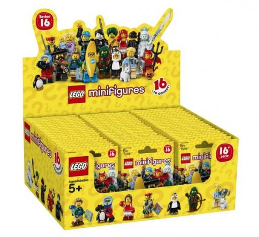 LEGO 6138972 - Display 60 x LEGO Minifiguren (71013) Serie 16