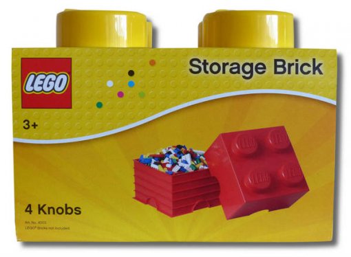NEU - LEGO (4003) Aufbewahrungs-Box, Gelb 4er