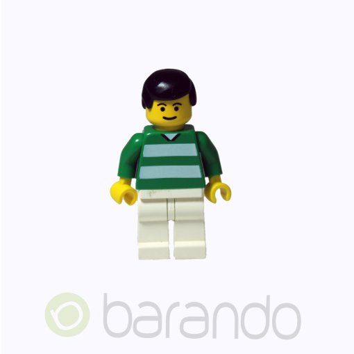 LEGO soc093 Soccer Player Green & White Team #11 on Back